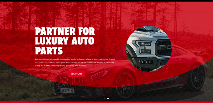 Página web Tj Auto Parts